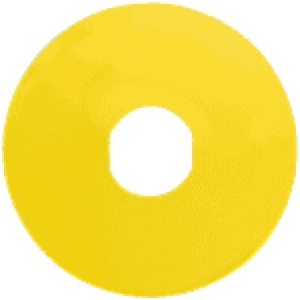 Tabliczka opisowa żółta okrągła fi90mm bez nadruku ZBY8101