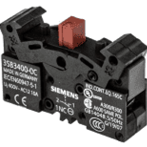 Blok styków NC; 22mm; do płyty czołowej 3SB3400-0C